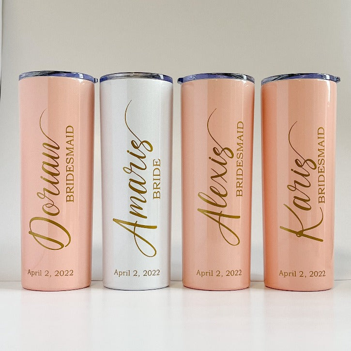 Personalized Bridesmaid Tumblers – Ayrina Creations