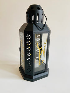 Sabr Shukr Tawakkul Dua Lantern in Black and Gold