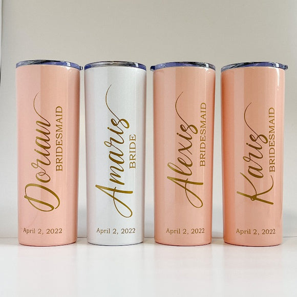 Personalized Tumblers for Bridesmaids