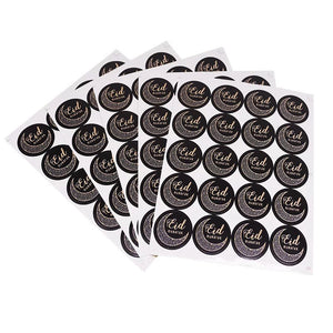 Eid Mubarak Moon Stickers Black (20 stickers)