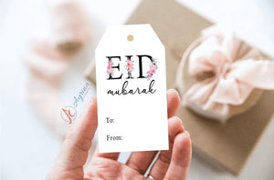 Eid Mubarak Flower Gift Tags (6 pack)
