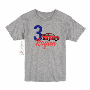 Name and Age with Car Tshirt