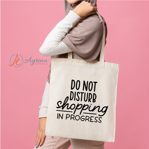 Shopping in Progress tote bag